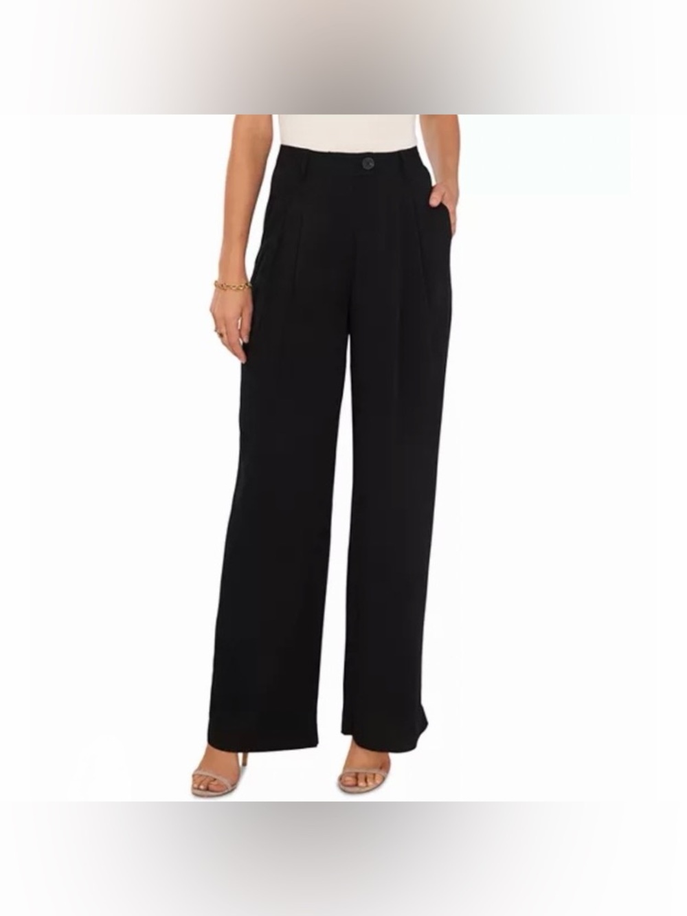 1. STATE Pleated Wide Leg Pants in Rich Black